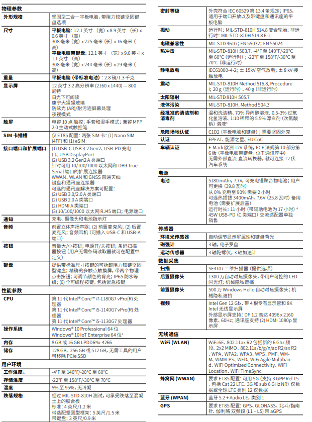 斑馬ET80/ET85詳細(xì)參數(shù)圖